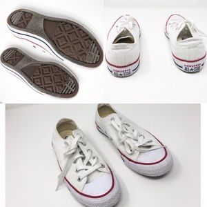 White Low Top Converse 6.5